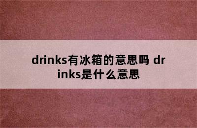 drinks有冰箱的意思吗 drinks是什么意思